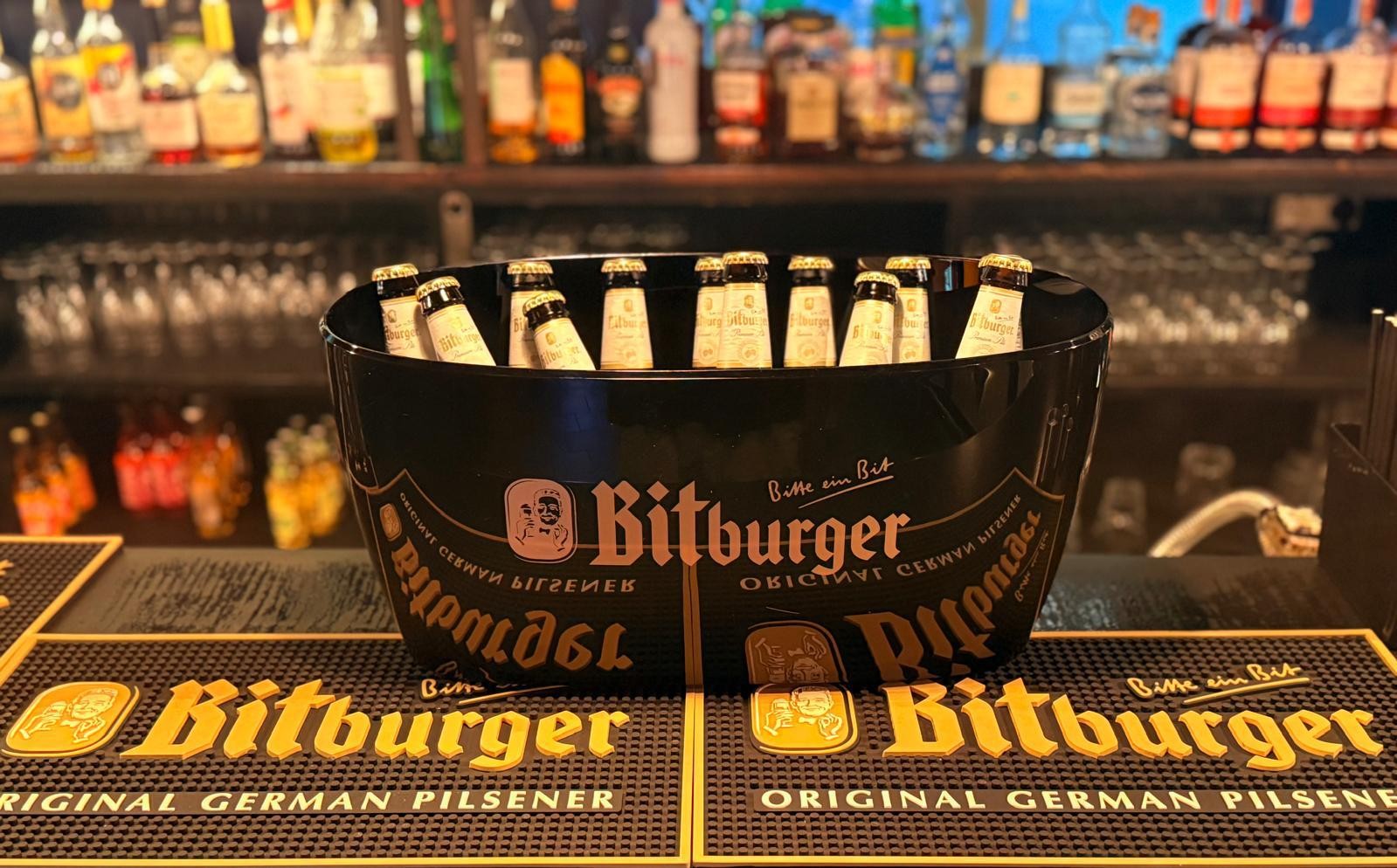 Iced beer buckets at the Hit King corner bar