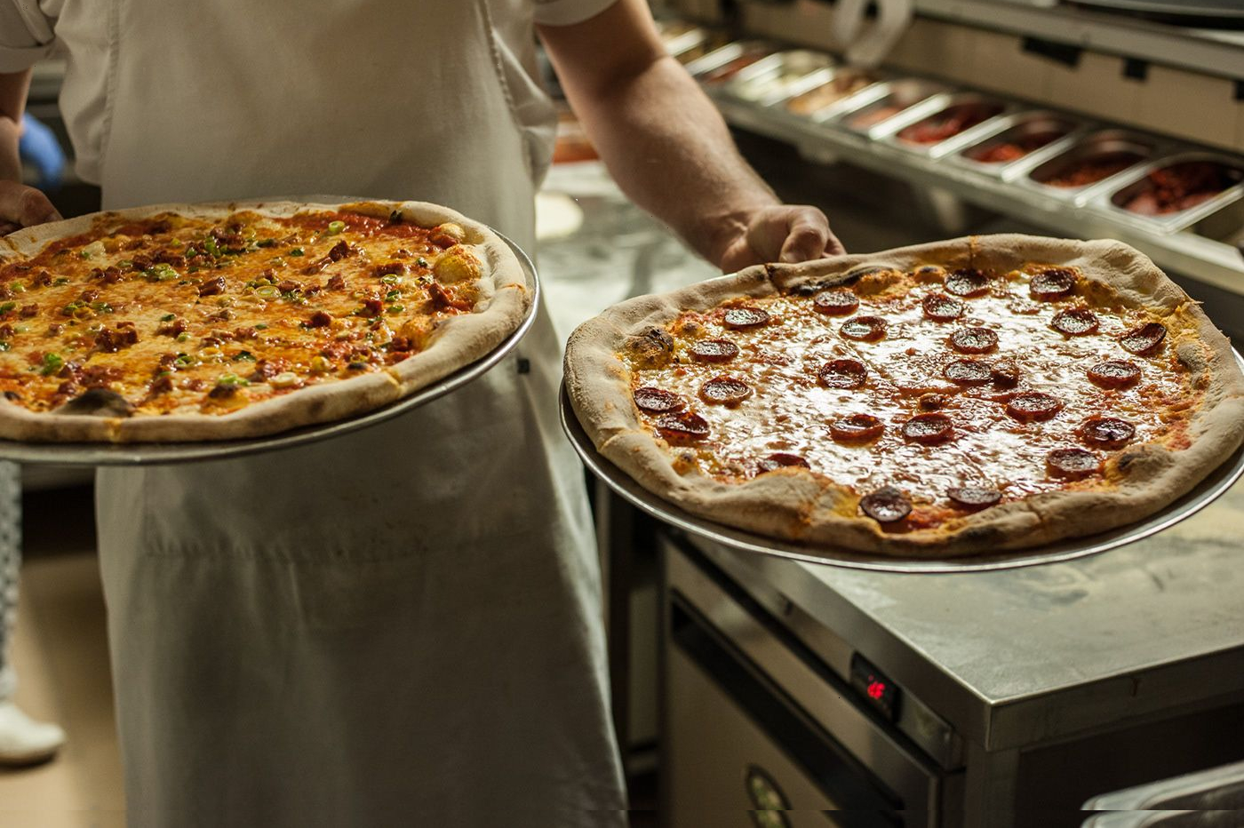 Pizzas fresh from the Hit King kitchen